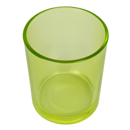 210ml - Mónaco Vaso de vidrio para velas -  Verde Claro y Amarillo Transparente