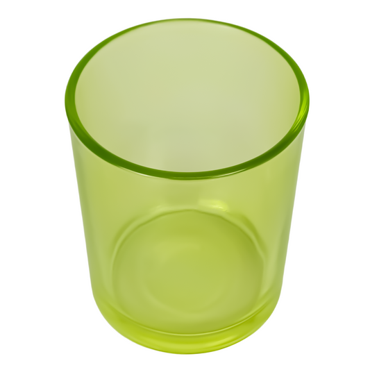 210ml - Mónaco Vaso de vidrio para velas -  Verde Claro y Amarillo Transparente
