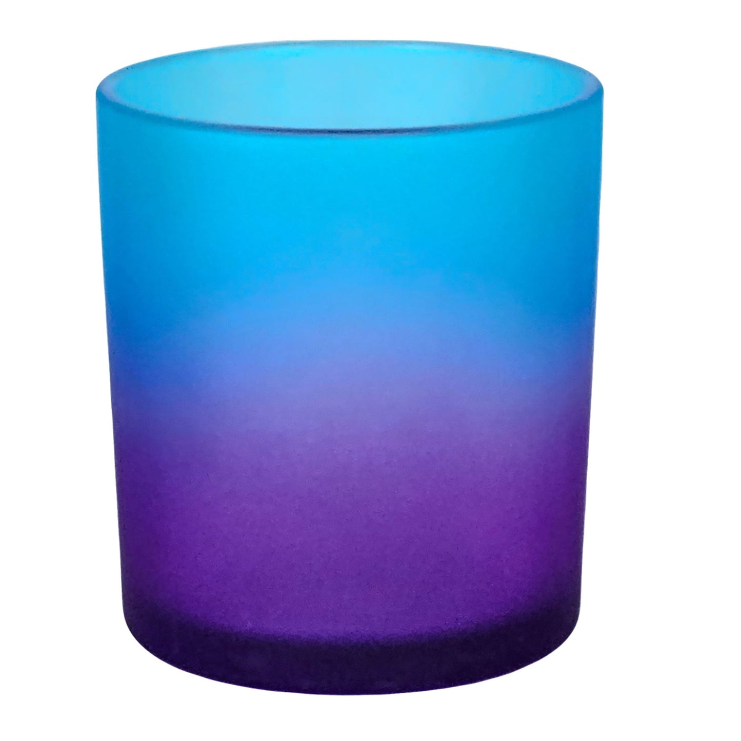 210ml - Mónaco Vaso de vidrio para velas - 2 colores: Azul y Morado Satinado - Candle Craft
