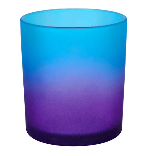 210ml - Mónaco Vaso de vidrio para velas - 2 colores: Azul y Morado Satinado - Candle Craft