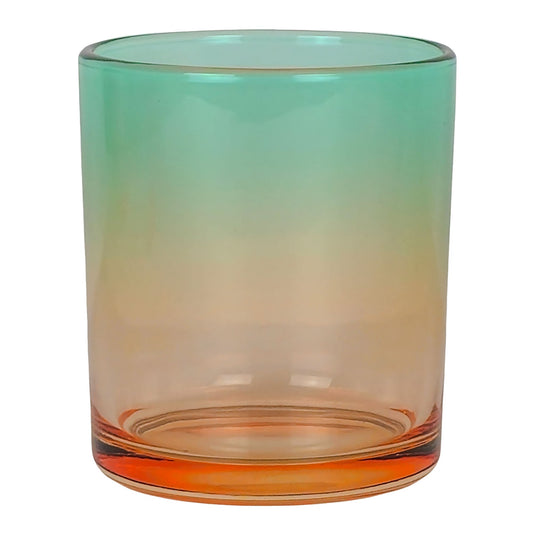 210ml - Mónaco Vaso de vidrio para velas - 2 colores: Verde Menta y Naranja Durazno - Candle Craft
