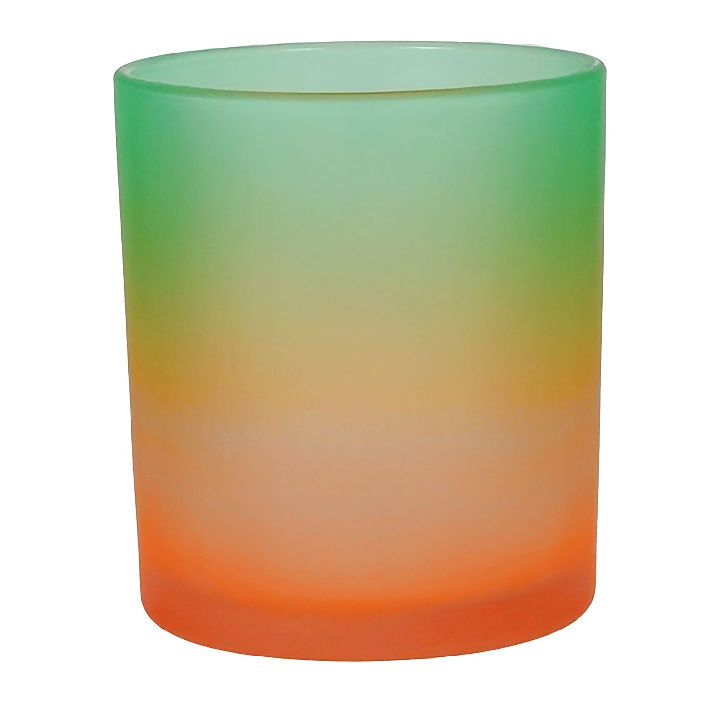210ml - Mónaco Vaso de vidrio para velas - 2 colores: Verde Menta y Naranja Durazno Satinado - Candle Craft
