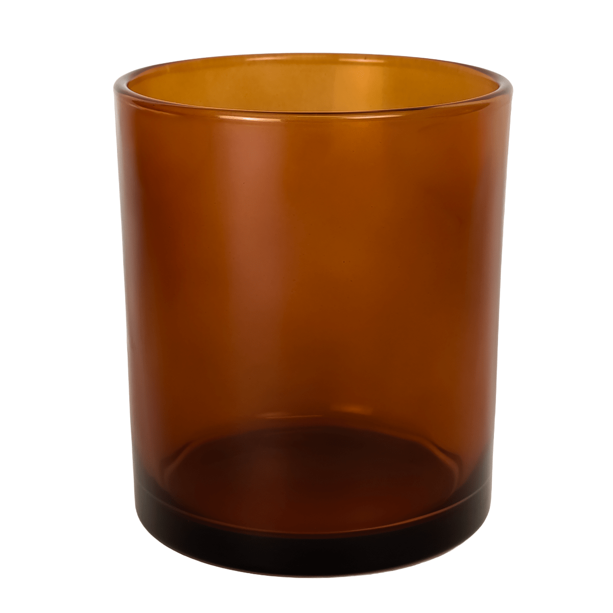 210ml - Mónaco Vaso de vidrio para velas - Ámbar Oscuro Transparente - Candle Craft