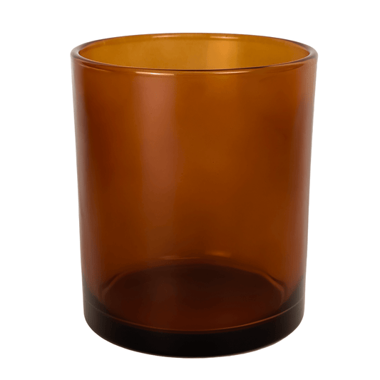 210ml - Mónaco Vaso de vidrio para velas - Ámbar Oscuro Transparente - Candle Craft