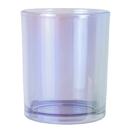 210ml - Mónaco Vaso de vidrio para velas - Azul Morado Transparente Tornasol - Candle Craft