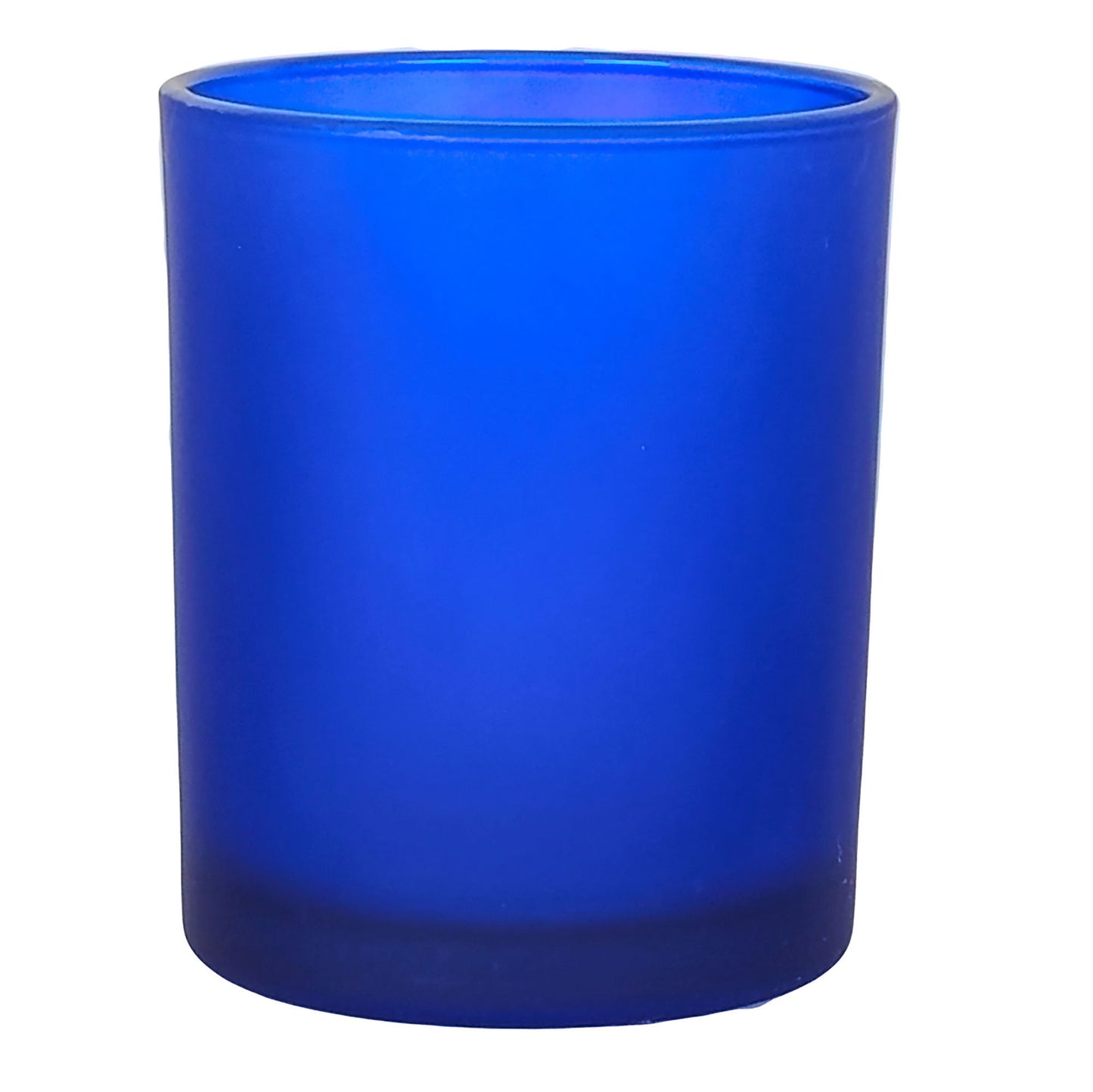 210ml - Mónaco Vaso de vidrio para velas - Azul Satinado - Candle Craft