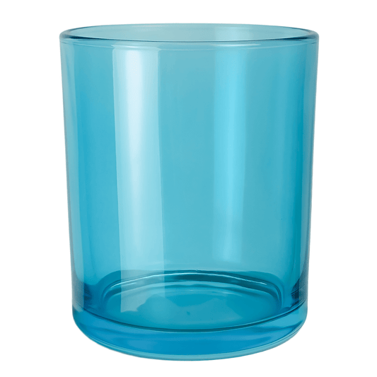 210ml - Mónaco Vaso de vidrio para velas - Azul Transparente - Candle Craft