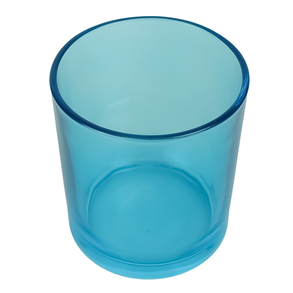 210ml - Mónaco Vaso de vidrio para velas - Azul Transparente - Candle Craft