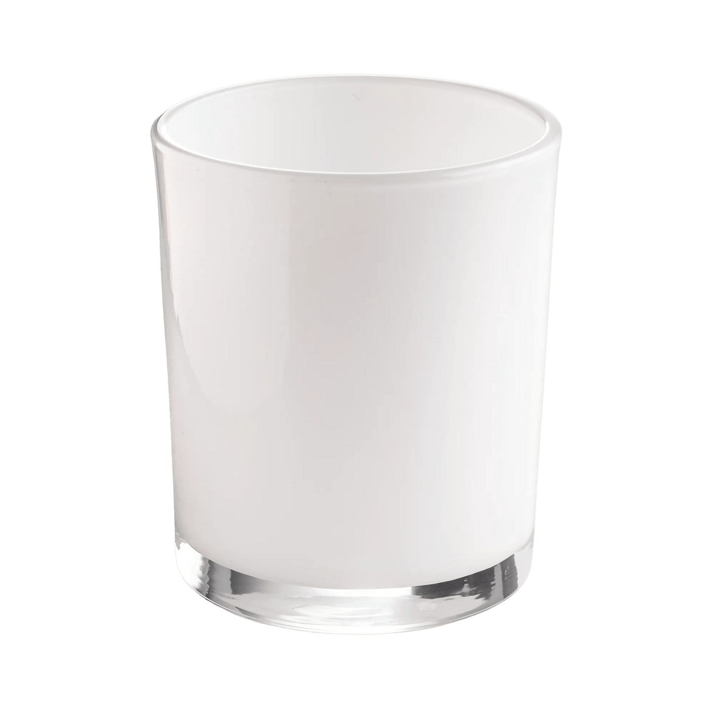 210ml - Mónaco Vaso de vidrio para velas - Blanco Brillante - Candle Craft