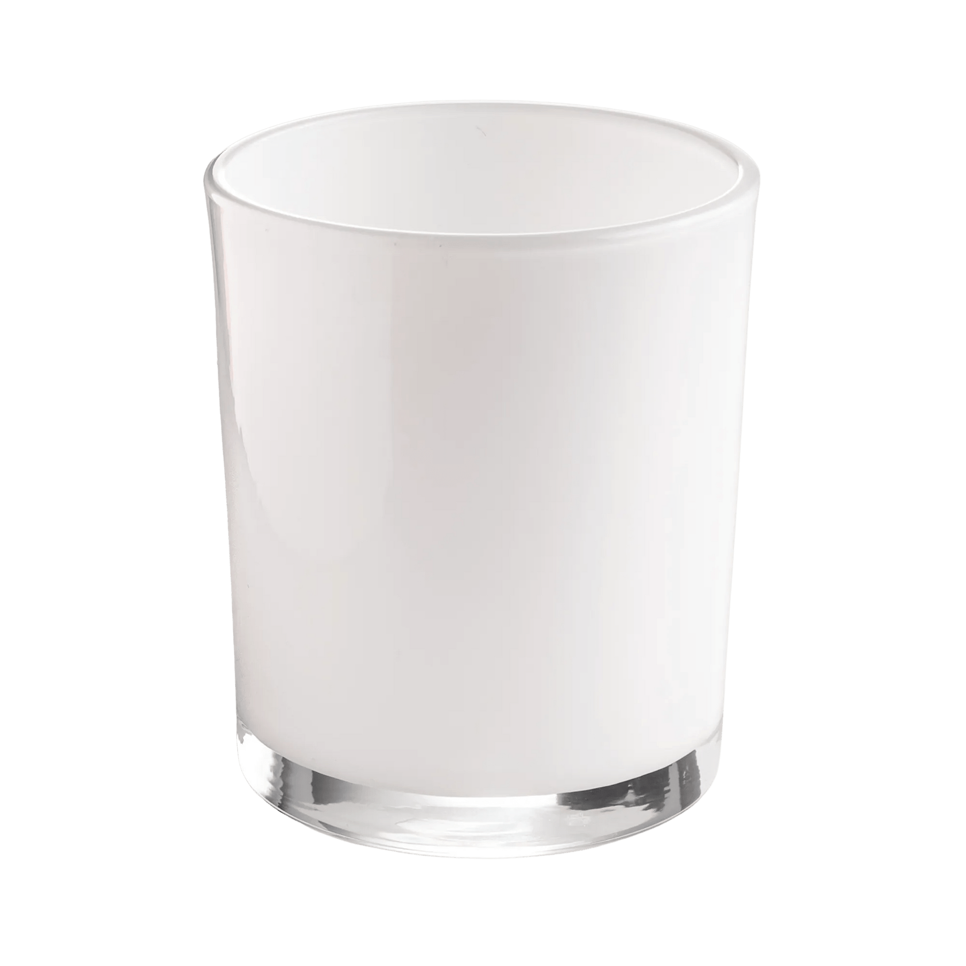 210ml - Mónaco Vaso de vidrio para velas - Blanco Brillante - Candle Craft