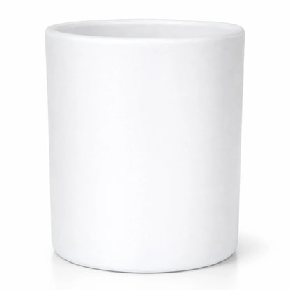 210ml - Mónaco Vaso de vidrio para velas - Blanco Mate - Candle Craft