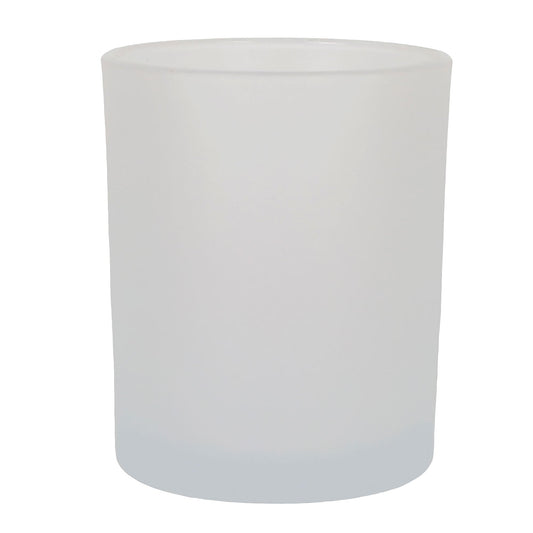 210ml - Mónaco Vaso de vidrio para velas - Blanco Satinado - Candle Craft