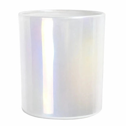 210ml - Mónaco Vaso de vidrio para velas - Blanco Tornasol - Candle Craft