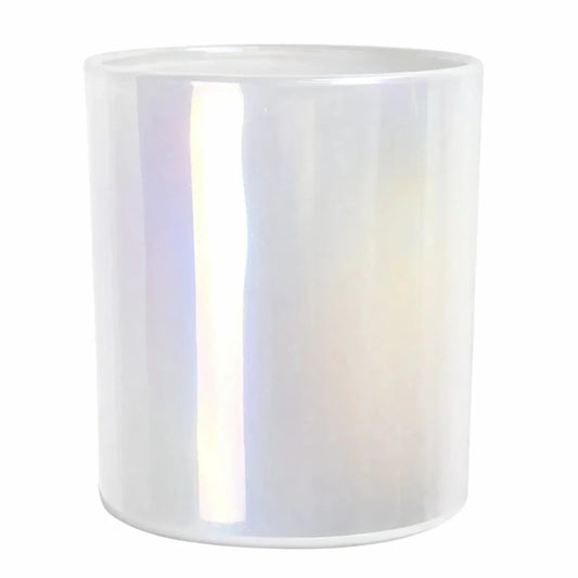 210ml - Mónaco Vaso de vidrio para velas - Blanco Tornasol - Candle Craft