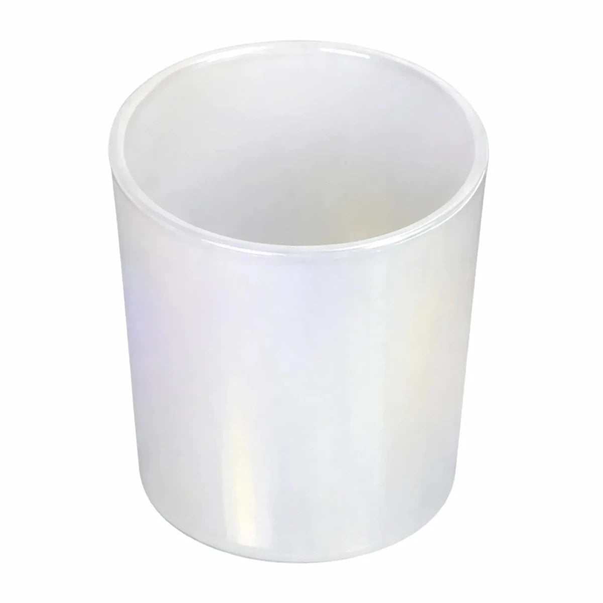 210ml - Mónaco Vaso de vidrio para velas - Blanco Tornasol - Candle Craft