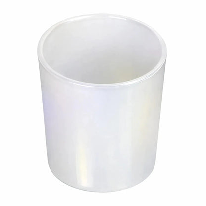 210ml - Mónaco Vaso de vidrio para velas - Blanco Tornasol - Candle Craft