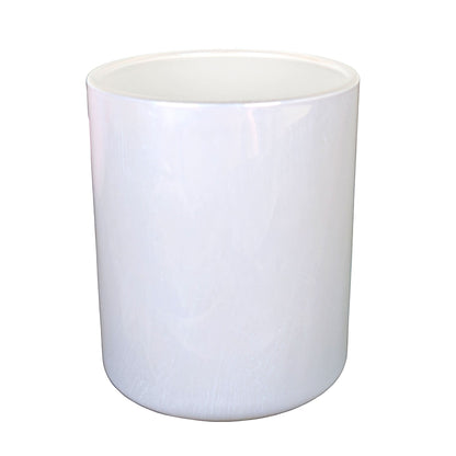 210ml - Mónaco Vaso de vidrio para velas - Blanco Tornasol - Candle Craft