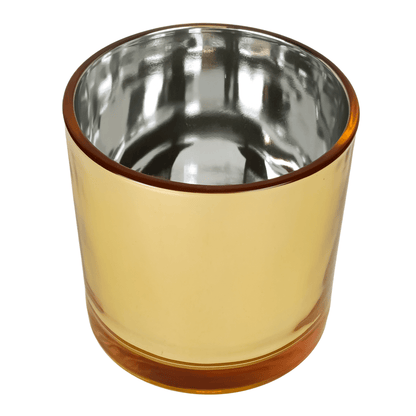 210ml - Mónaco Vaso de Vidrio para Velas - Dorado Metálico - Candle Craft