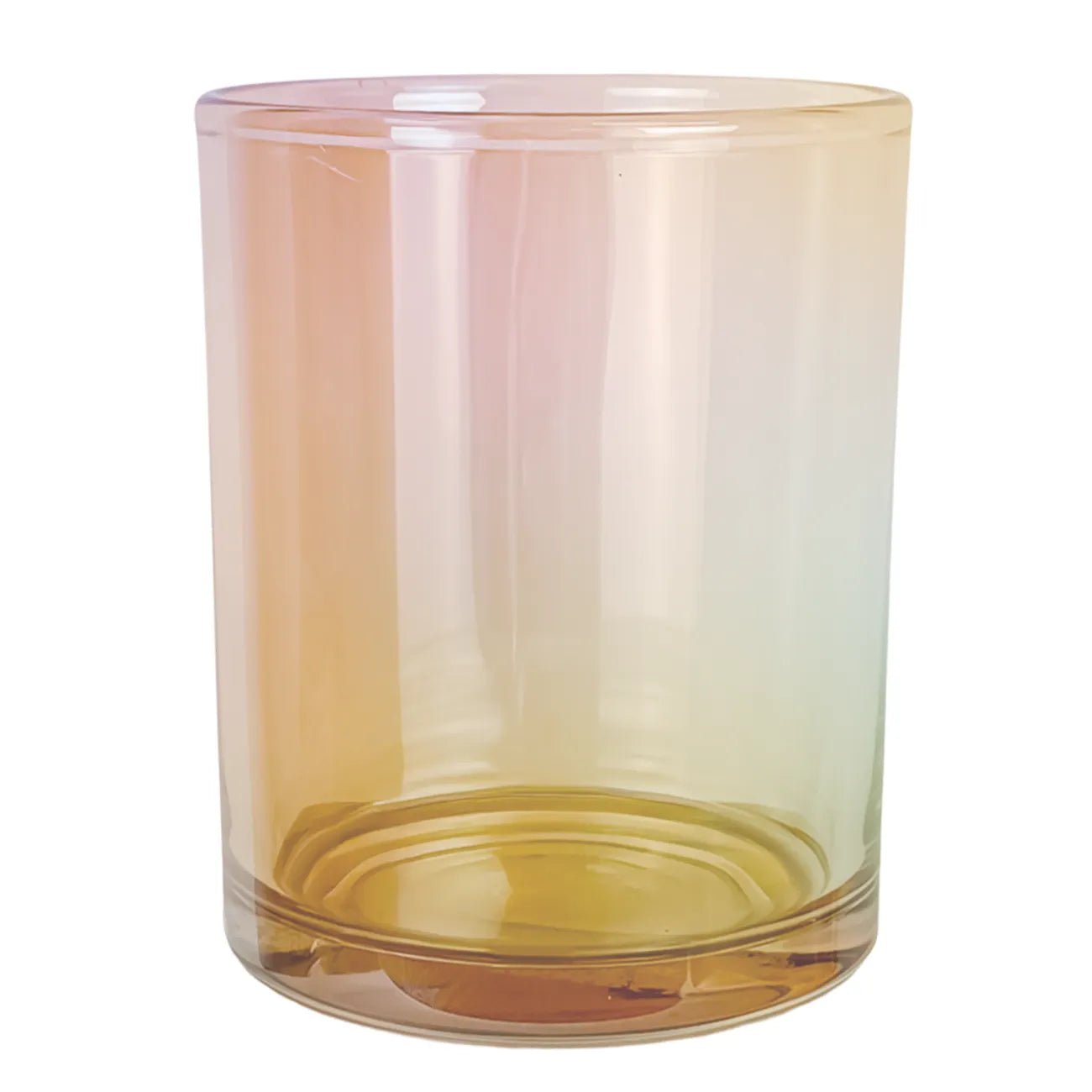 210ml - Mónaco Vaso de Vidrio para Velas - Frasco Ámbar Cafe Arcoíris Tornasol - Candle Craft