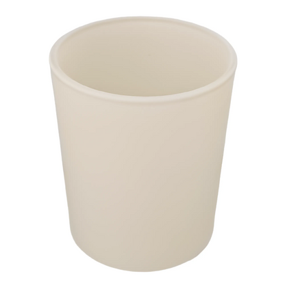 210ml - Mónaco Vaso de vidrio para velas - Frasco Beige Crema - Mate - Candle Craft