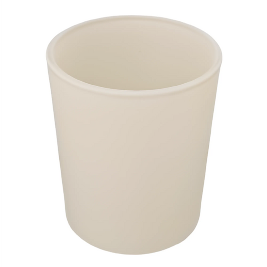 210ml - Mónaco Vaso de vidrio para velas - Frasco Beige Crema - Mate - Candle Craft