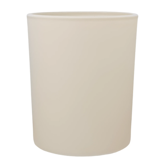 210ml - Mónaco Vaso de vidrio para velas - Frasco Beige Crema - Mate - Candle Craft