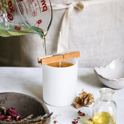 210ml - Mónaco Vaso de vidrio para velas - Frasco Blanco Mate - Candle Craft
