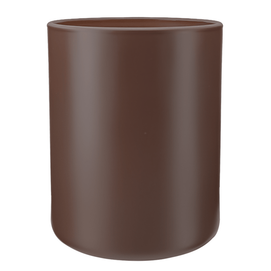 210ml - Mónaco Vaso de vidrio para velas - Frasco Café Chocolate Marrón - Mate - Candle Craft