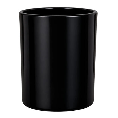 210ml - Mónaco Vaso de vidrio para velas - Frasco Negro Brillante - Candle Craft