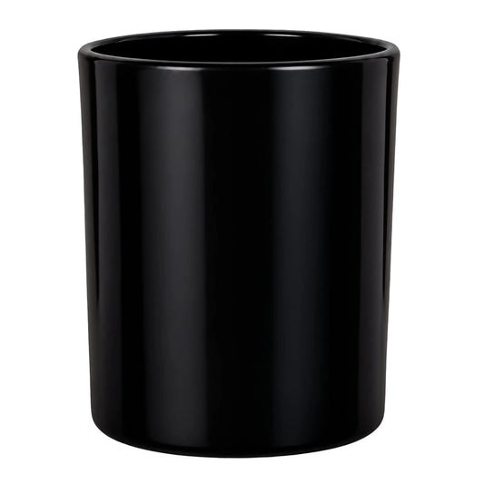 210ml - Mónaco Vaso de vidrio para velas - Frasco Negro Brillante - Candle Craft