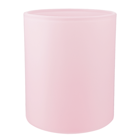 210ml - Mónaco Vaso de vidrio para velas - Frasco Rosa Pastel - Mate - Candle Craft