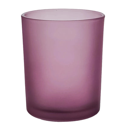 210ml - Mónaco Vaso de vidrio para velas - Morado Satinado - Candle Craft