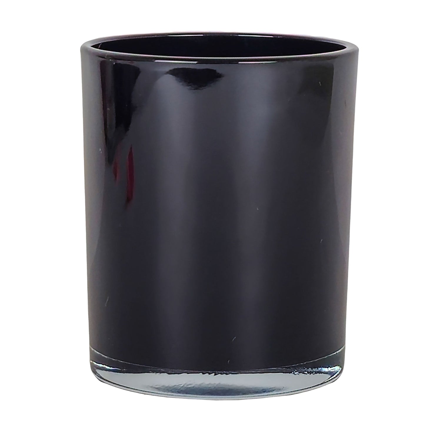 210ml - Mónaco Vaso de vidrio para velas - Negro Brillante - Candle Craft