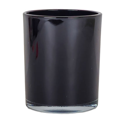 210ml - Mónaco Vaso de vidrio para velas - Negro Brillante - Candle Craft