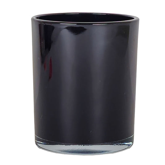 210ml - Mónaco Vaso de vidrio para velas - Negro Brillante - Candle Craft