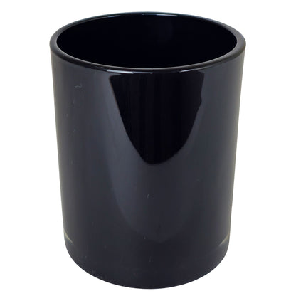 210ml - Mónaco Vaso de vidrio para velas - Negro Brillante - Candle Craft