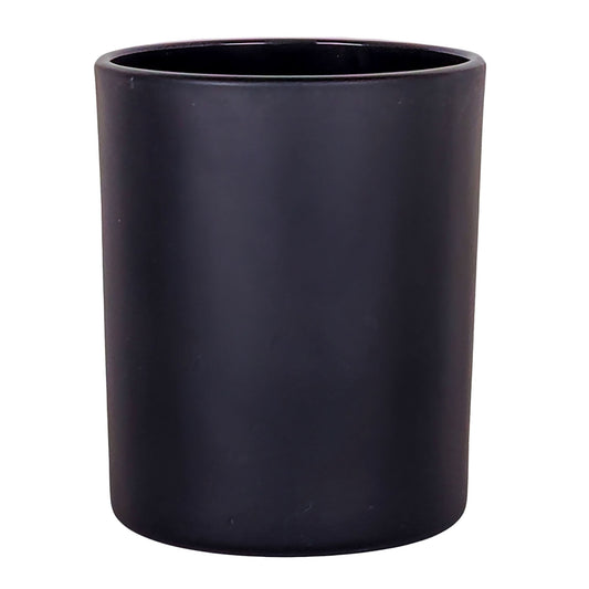 210ml - Mónaco Vaso de vidrio para velas - Negro Mate - Candle Craft