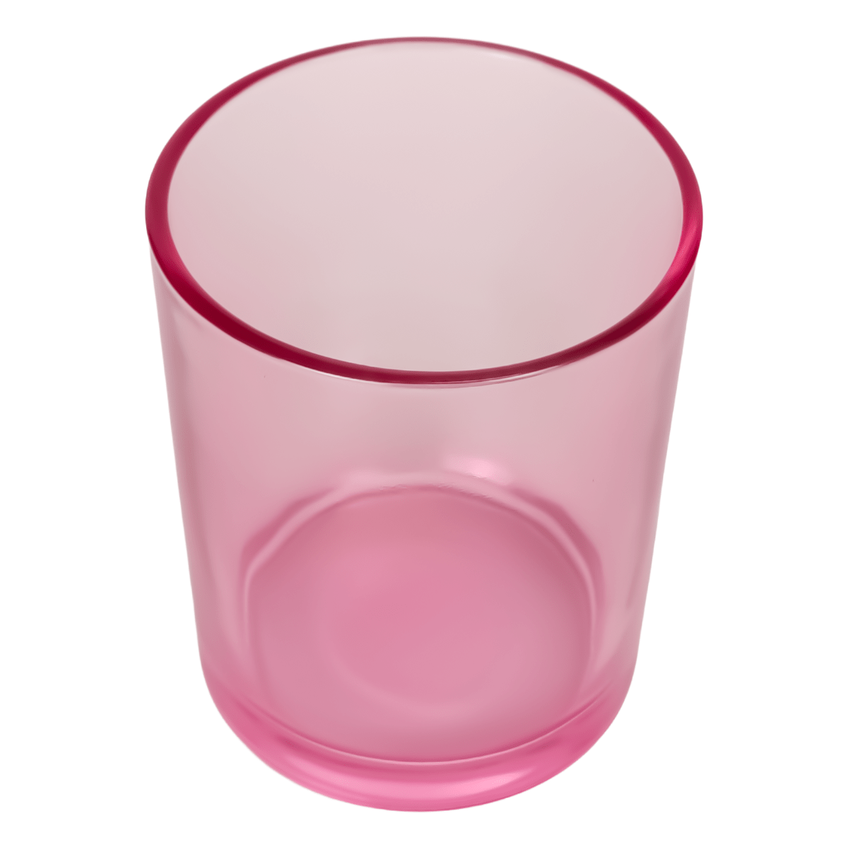 210ml - Mónaco Vaso de vidrio para velas - Rosa Fucsia Transparente - Candle Craft