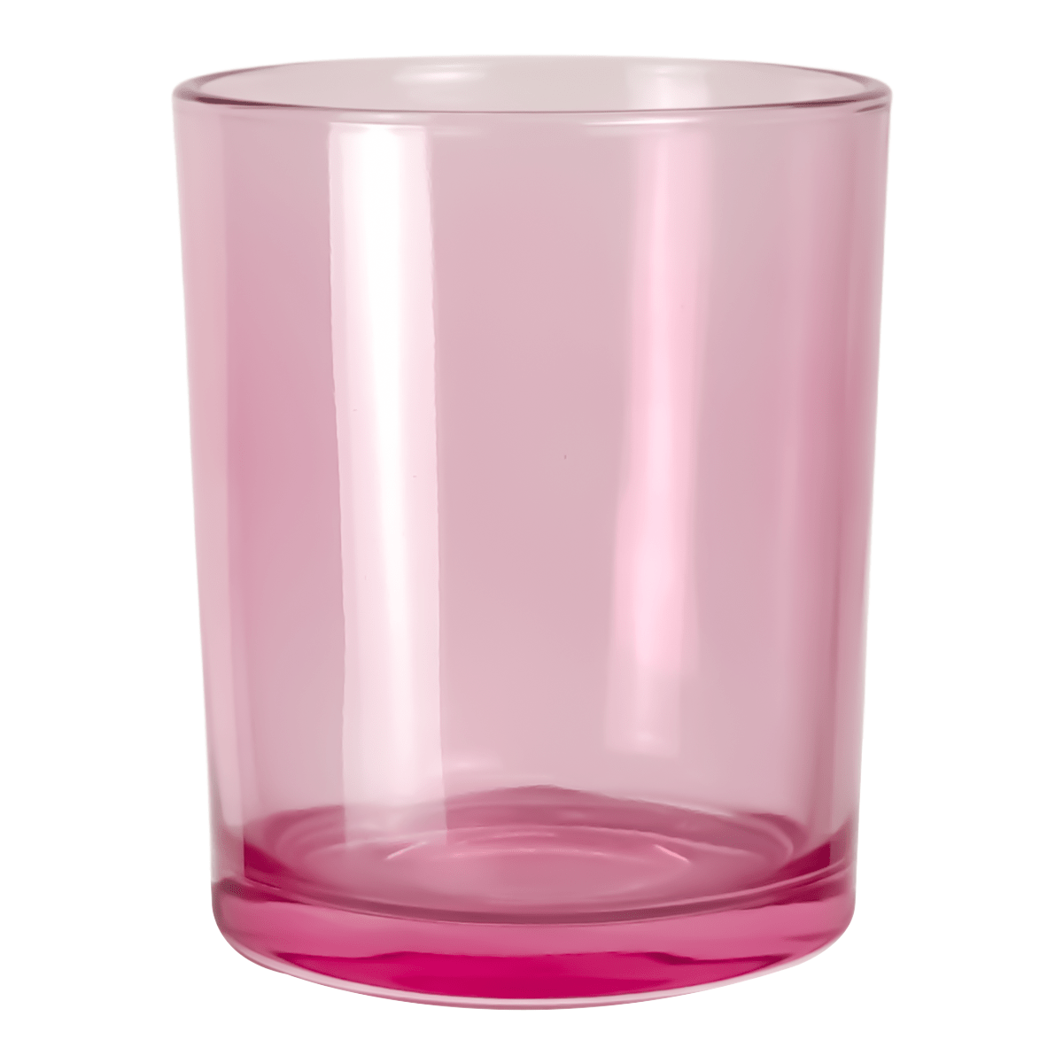210ml - Mónaco Vaso de vidrio para velas - Rosa Fucsia Transparente - Candle Craft