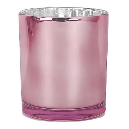 210ml - Mónaco Vaso de vidrio para velas - Rosa Metálico - Candle Craft