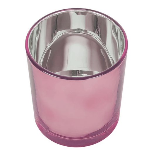 210ml - Mónaco Vaso de vidrio para velas - Rosa Metálico - Candle Craft