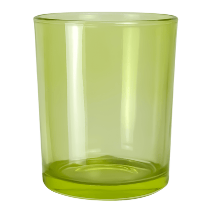 210ml - Mónaco Vaso de vidrio para velas - Verde Claro y Amarillo Transparente - Candle Craft
