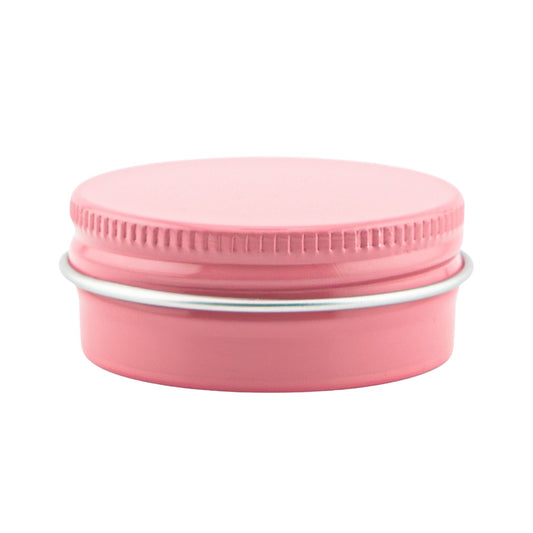 15ml - La Paz Pomadera Lata de Aluminio - Lata de Aluminio - Rosa Pastel