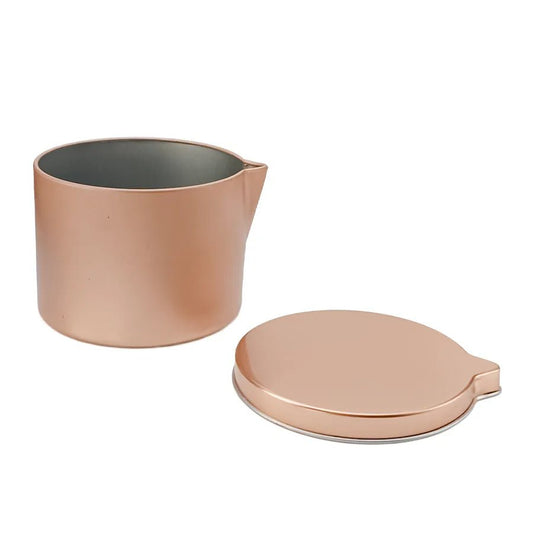 240ml - Tokio Lata de Aluminio Metal Recto para Velas de Masaje - Oro Rosado - Candle Craft