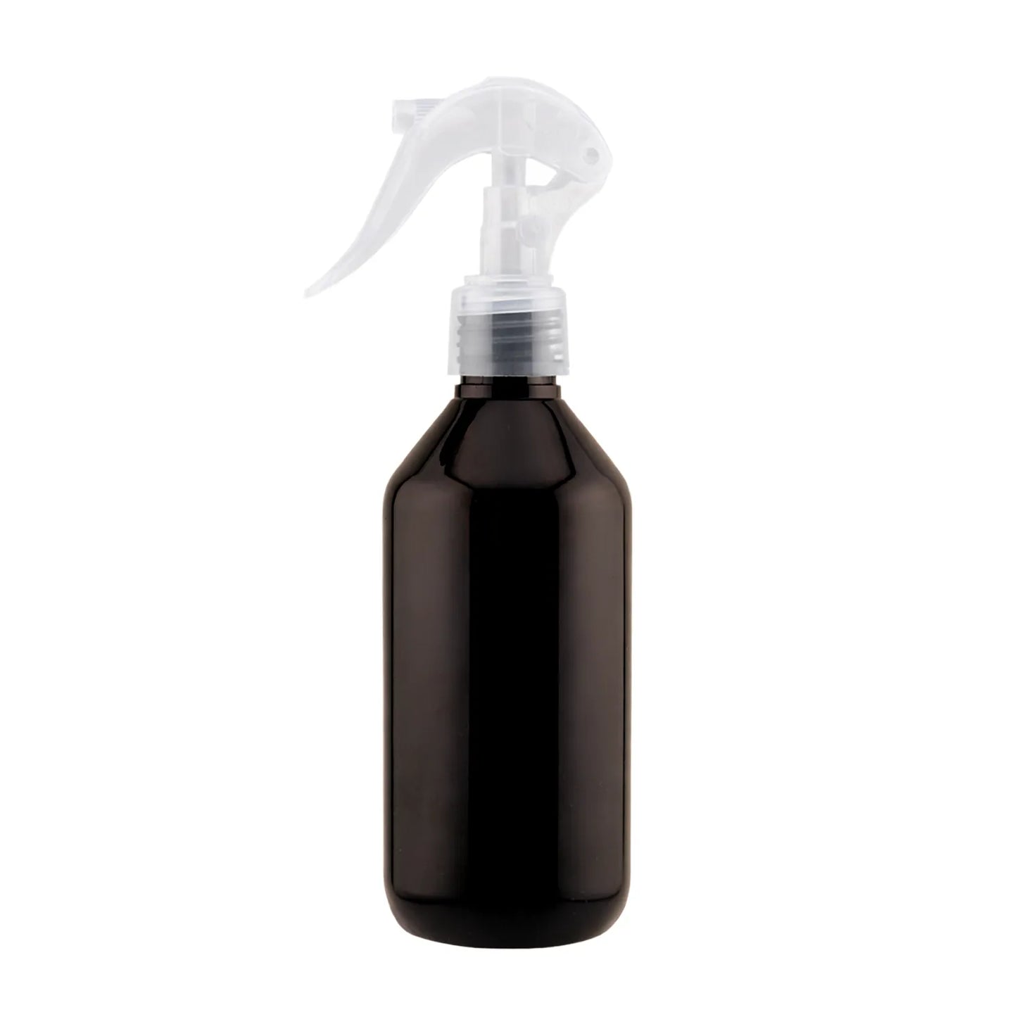 240ml - Botella para Room Spray - Recipiente para Spray Aromatizante para Casa – Disparo Brisa - Ámbar Oscuro / Transparente