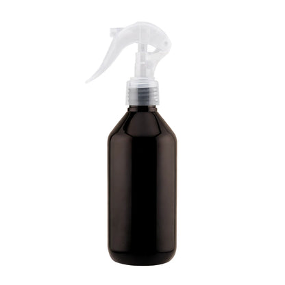 240ml - Botella para Room Spray - Recipiente para Spray Aromatizante para Casa – Disparo Brisa - Ámbar Oscuro / Transparente