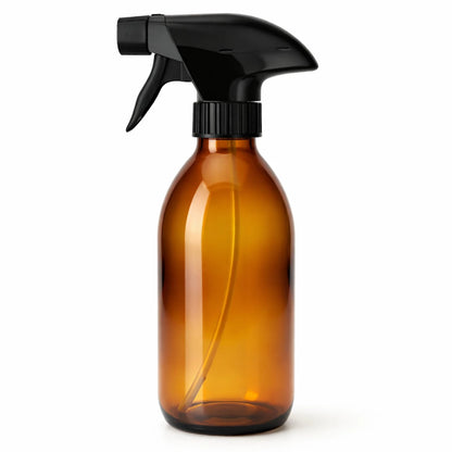 250ml - Botella de Vidrio para Room Spray - Recipiente para Spray Aromatizante para Casa – Disparo Brisa - Ámbar / Negro - Candle Craft
