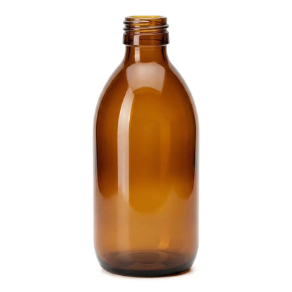 250ml Botella de Vidrio - Rosca R-28 - Ámbar Transparente - Candle Craft
