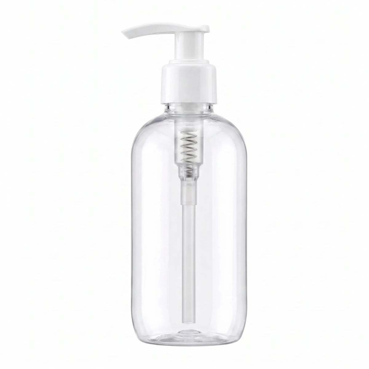 250ml Botella para Jabón Líquido - Recipiente con Dispensador / Dosificador para Baños Duchas - Transparente / Blanco - Candle Craft