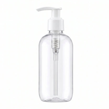 250ml Botella para Jabón Líquido - Recipiente con Dispensador / Dosificador para Baños Duchas - Transparente / Blanco - Candle Craft